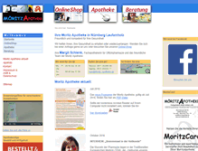 Tablet Screenshot of moritzapotheke.de